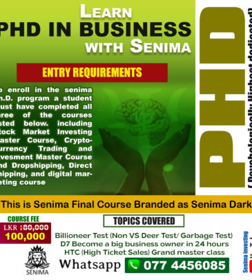 Senima Dark – PHD (Psycologically Highest Dedicated) Final Course of Senima Investing